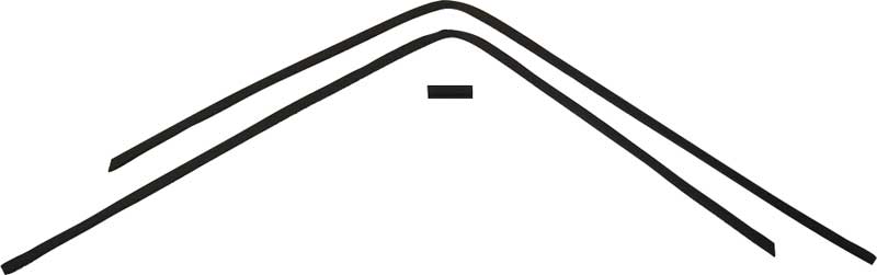 1964-1965 Mopar B-Body 3-Piece Interior Rear Window Trim Set 