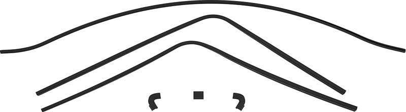 1968-70 Coronet 6 Piece Interior Rear Window Trim Set 