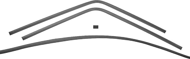 1968-1970 GTX / Road Runner / Satellite 4 Piece Interior Rear Window Trim Set 