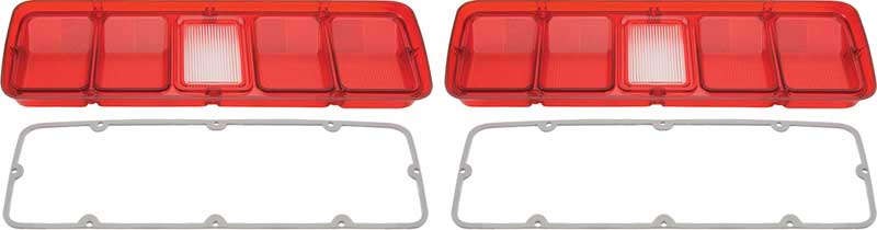 1971 Plymouth Road Runner / GTX Tail Lamp Lenses Without Black Trim 