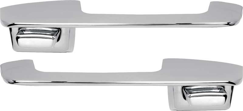 1967-1970 Mopar A & B-Body Front Outer Door Handle Set With Chrome Buttons 