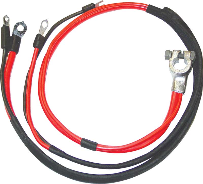 1969-1970 Mopar B-Body Positive Battery Cable - Big Block With 1-Piece Molded Starter Lug 