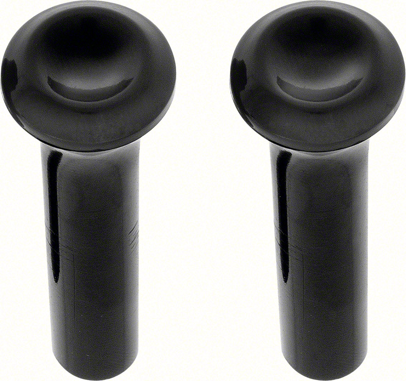 1964-1974 Mopar A & B Body Door Lock Knobs Black Pair 