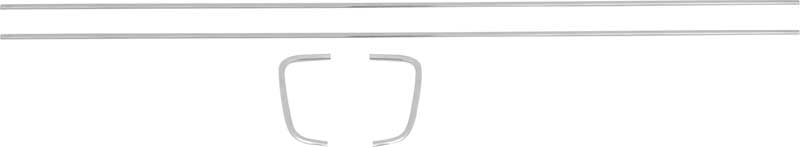 1970-1971 Plymouth Barracuda / 'Cuda 4 Piece Tail Panel Trim Molding Set 