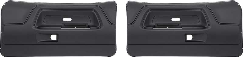 1970-74 Challenger Black Front Door Panels 