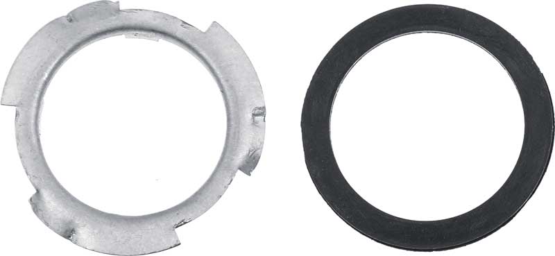 1962-76 Mopar Zinc Fuel Sender Lock Ring With Rubber Gasket 