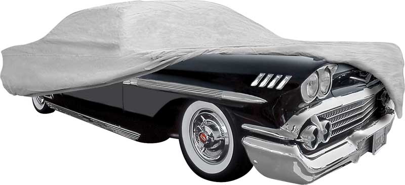 1958 Impala / Full Size 2-Door Gray Softshield Flannel Car Cover 