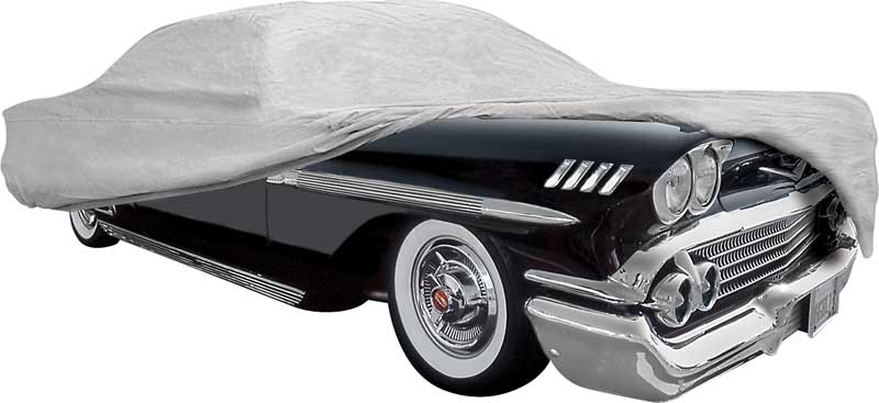 1958 Impala / Full Size 4 Door Gray Softshield Flannel Car Cover 