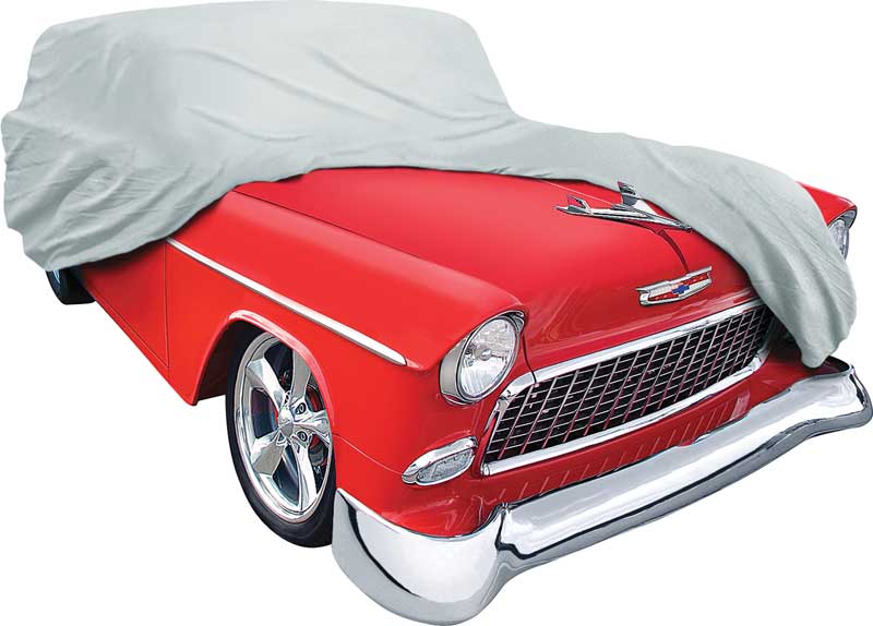 1955 Chevrolet 2 & 4 Door WagonsGray Softshield Flannel Car Cover 