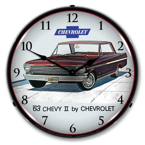 1963-1963 Chevrolet Nova / Chevy II LED Clock. Super Sport