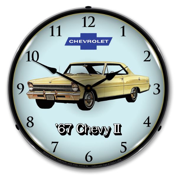 1967-1967 Chevrolet Nova / Chevy II LED Clock. Super Sport