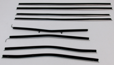 1966-67 Cutlass 2 Door Hardtop Replacement Window Felts Whiskers Kit (8pcs)