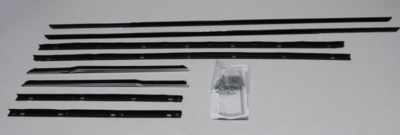 1965-66 Galaxie Convertible Authentic Window Felts Whiskers Kit (8pcs)