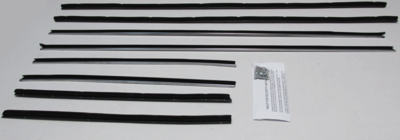 1969-70 Galaxie Fastback Authentic Window Felts Whiskers Kit (8pcs)