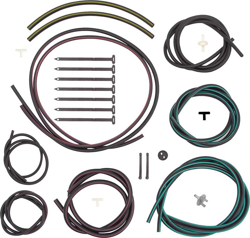 1969 Camaro Rally Sport Headlight Hose Set with Color Hoses 