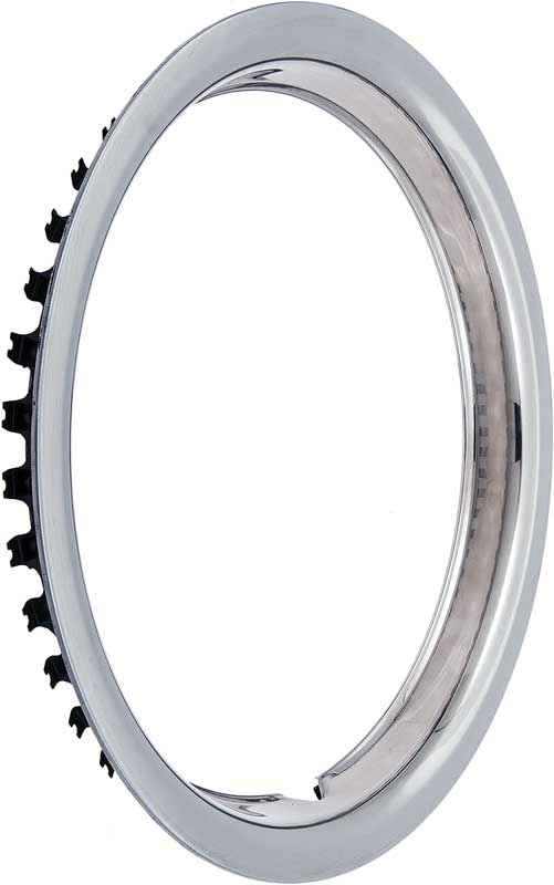 14" Stainless Steel 1-1/2" Deep Round Lip Rally Wheel Trim Ring 