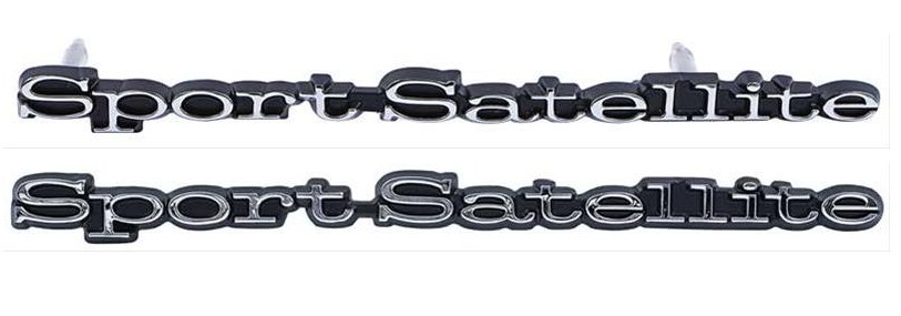 1969 Plymouth Sport Satellite Grille and Rear Panel Emblems