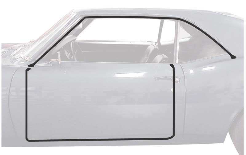 1968-69 Camaro / Firebird Latex Door Frame Weatherstrip 