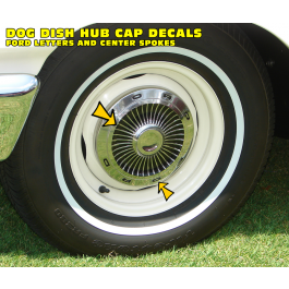 1963 Ford Galaxie Dog Dish Hub Cap Decal Kit
