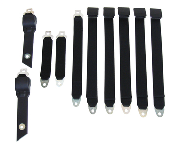 3850-70CBUK 1970-71 A-body Convertible Bucket Seat Belt Set