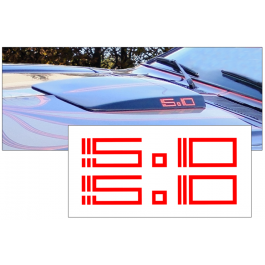 1978 King Cobra 5.0 Hood Scoop Decal Set