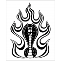 1999-04 Mustang Flaming Cobra Hood Decal