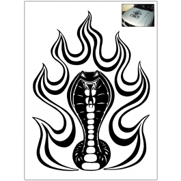 1994-98 Mustang Flaming Cobra Hood Decal