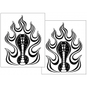 1999-04 Mustang Flaming Cobra Fender / Window Decal Set