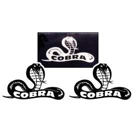 Mustang Striking Cobra Decal Set - 4" x 7"