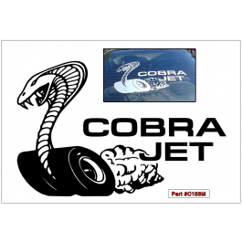 Mustang Cobra Jet Decal - 12" x 18.5"