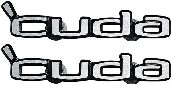 1970 1971 1972 1973 1974 Cuda Door Nameplate Emblems Set