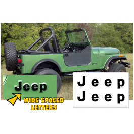 1975-89 Jeep Fender Letter Set - Wide Spaced Style