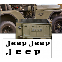 1972-74 Jeep Fender and Tailgate Letter Decal Set