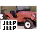 1955-71 Jeep CJ5 & CJ6 Fender Letter Decal Set