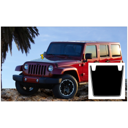 2007-14 Jeep Wrangler Hood Blackout Decal