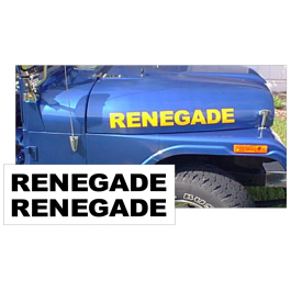 Jeep Hood Decal Lettering Kit - RENEGADE Name