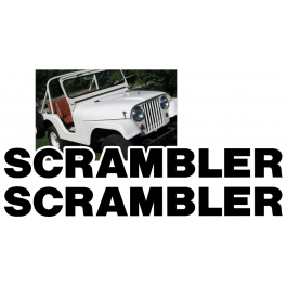 Jeep Hood Decal Lettering Kit - SCRAMBLER Name