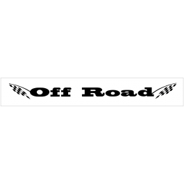 Jeep Off Road with Flags Windshield Decal