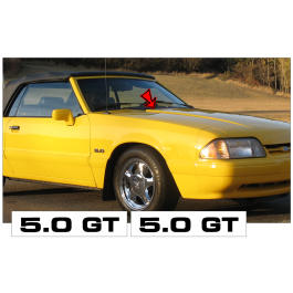 1987-93 Mustang Hood Cowl Decal Set - 5.0 GT