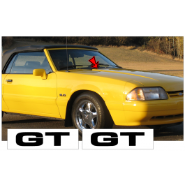 1987-93 Mustang Hood Cowl Decal Set - GT