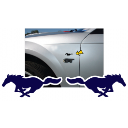 Mustang Solid Pony Decal Set - 1" x 2.5"