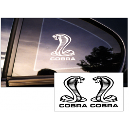 Cobra Snake Decal Set - Cobra Name Below - 4" Tall