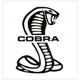 Cobra Snake Decal - Cobra Name Cut In - 26" Tall