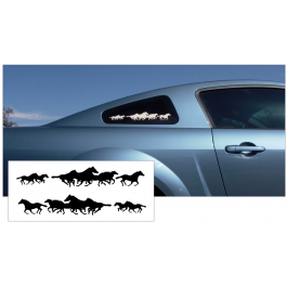 Mustang Herd Pony Decal Set - 2.5" Tall