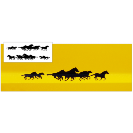 Mustang Herd Pony Decal Set - 3" Tall