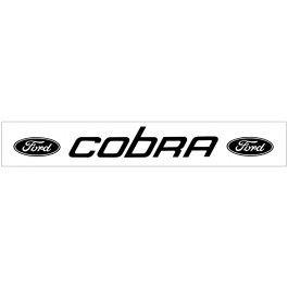 Cobra with Ford Ovals Windshield Decal