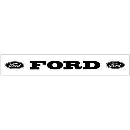 Ford with Ovals Windshield Decal
