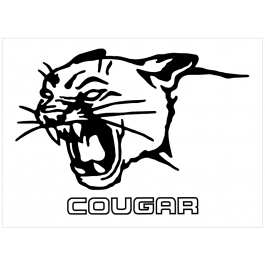 Cougar Head with Cougar Name Decal