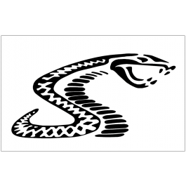 Mustang Radical Cobra Decal - 13" Tall