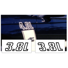 1994-98 Mustang Fender Decal Set - 3.8L Name